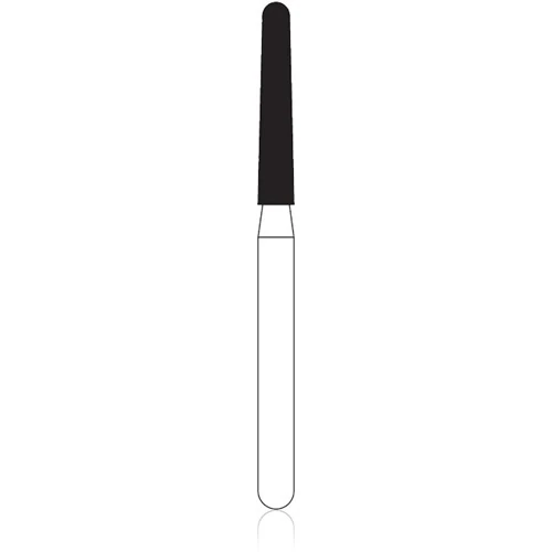 NTI Diamond Bur, FG, Long Round End Taper, Super Coarse, Black Ring, #856L-018, 1.8 mm Diameter, 9.0 mm Length, 5/Pk, SC856L-018 thumbnail 3
