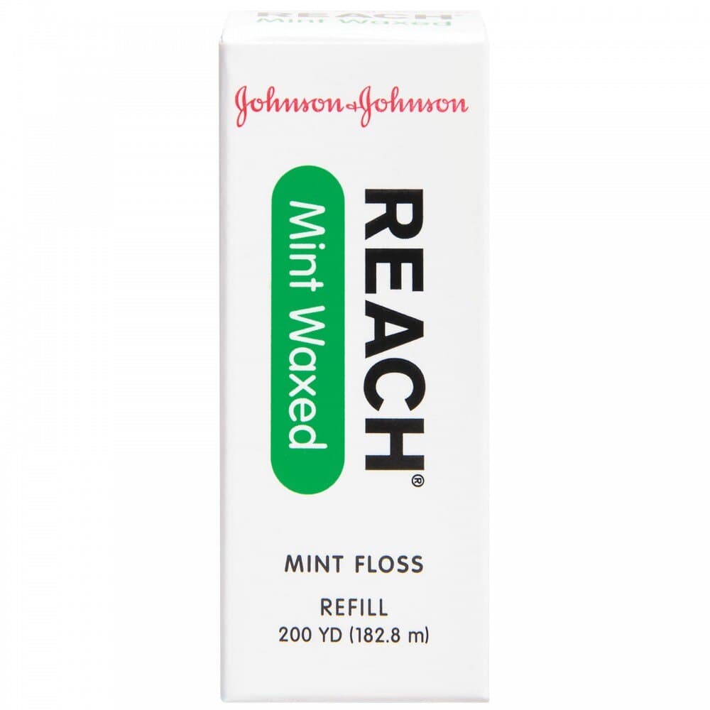 Reach Waxed Dental Floss Refill, Mint, 200 yd, No Dispenser, 211896400 thumbnail 9