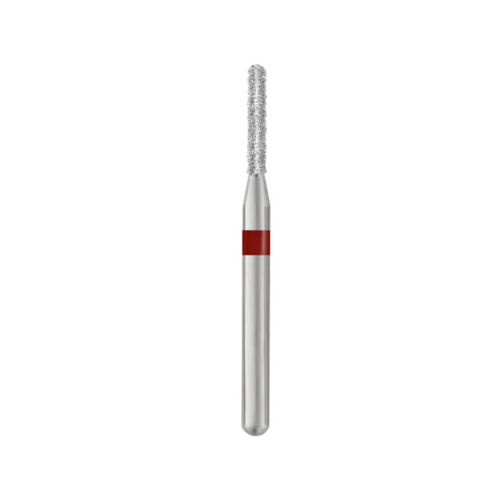 SS White Piranha Diamond Bur, Fine Grit, Round End Cylinder, Friction Grip, 25/Pk, 880-012F thumbnail 2