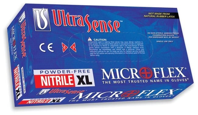UltraSense® Nitrile Exam Gloves, Powder Free, Latex Free, Non-Sterile, Small, Blue, Textured Fingertips, 100/Box, US-220-S thumbnail 8