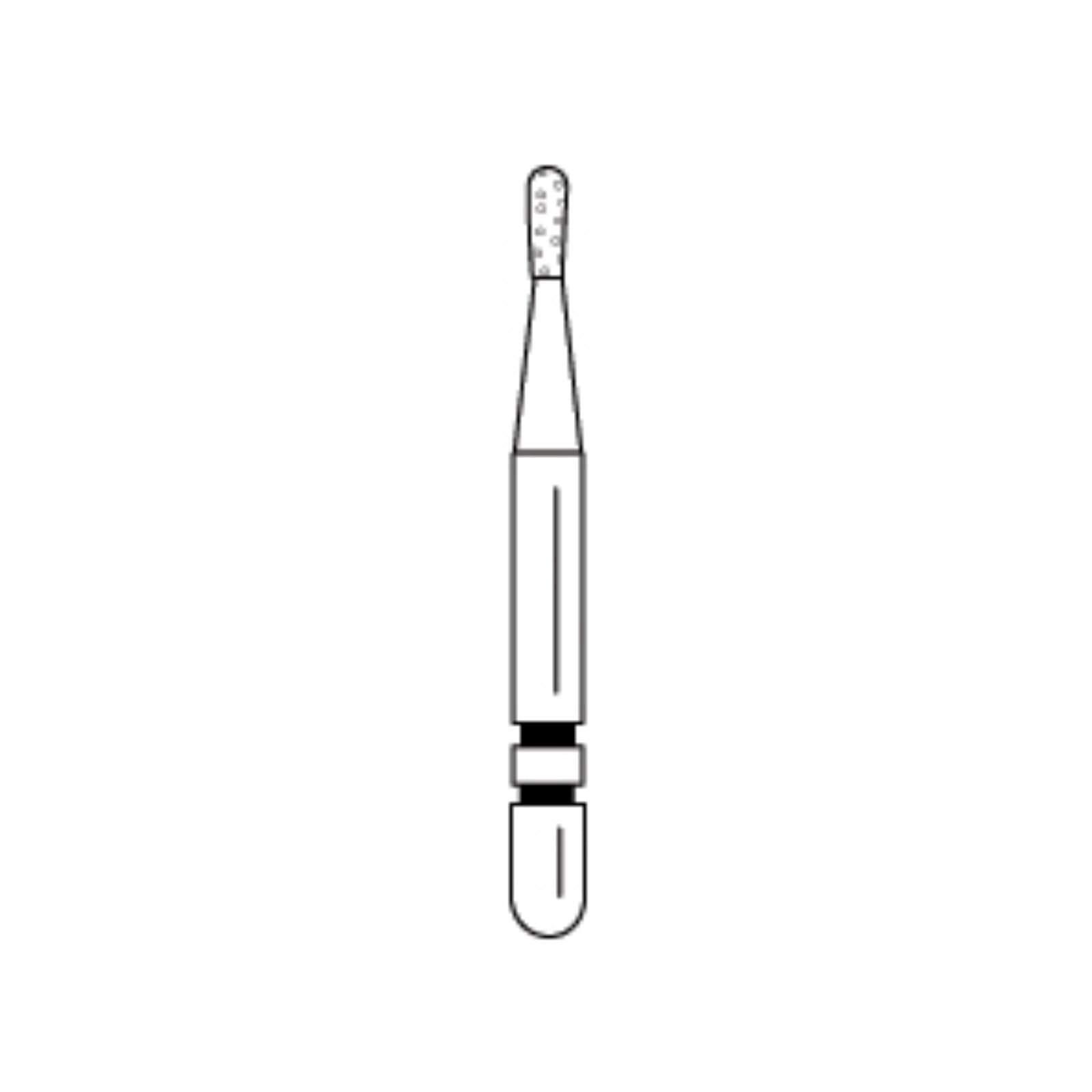 Two Striper® Diamond Bur, FG, Coarse, Green, Pear, #361.2.5, 1.2 mm Major/1.0 mm Minor Diameter, 2.5 mm Length, 5/Pkg thumbnail 2