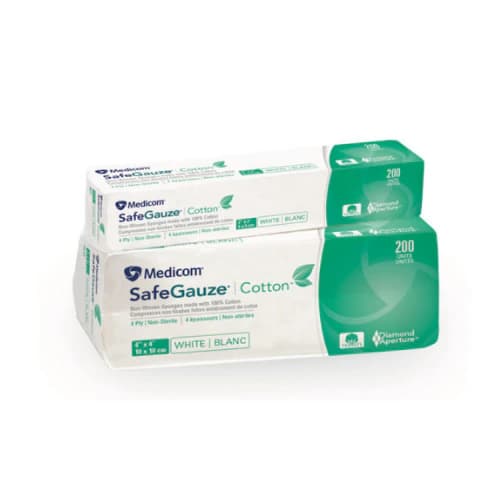 SafeGauze Premium Non-Woven Sponges, Non-Sterile, 4-Ply, 4" x 4", 2000/Case, 4544 thumbnail 9