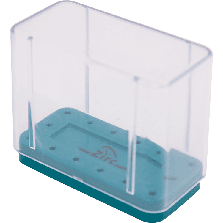 Zirc Magnetic Bur Block 14-Hole Cover, 2" High for HP Lab Burs, Clear, 1/Pk, 50Z405 thumbnail 3