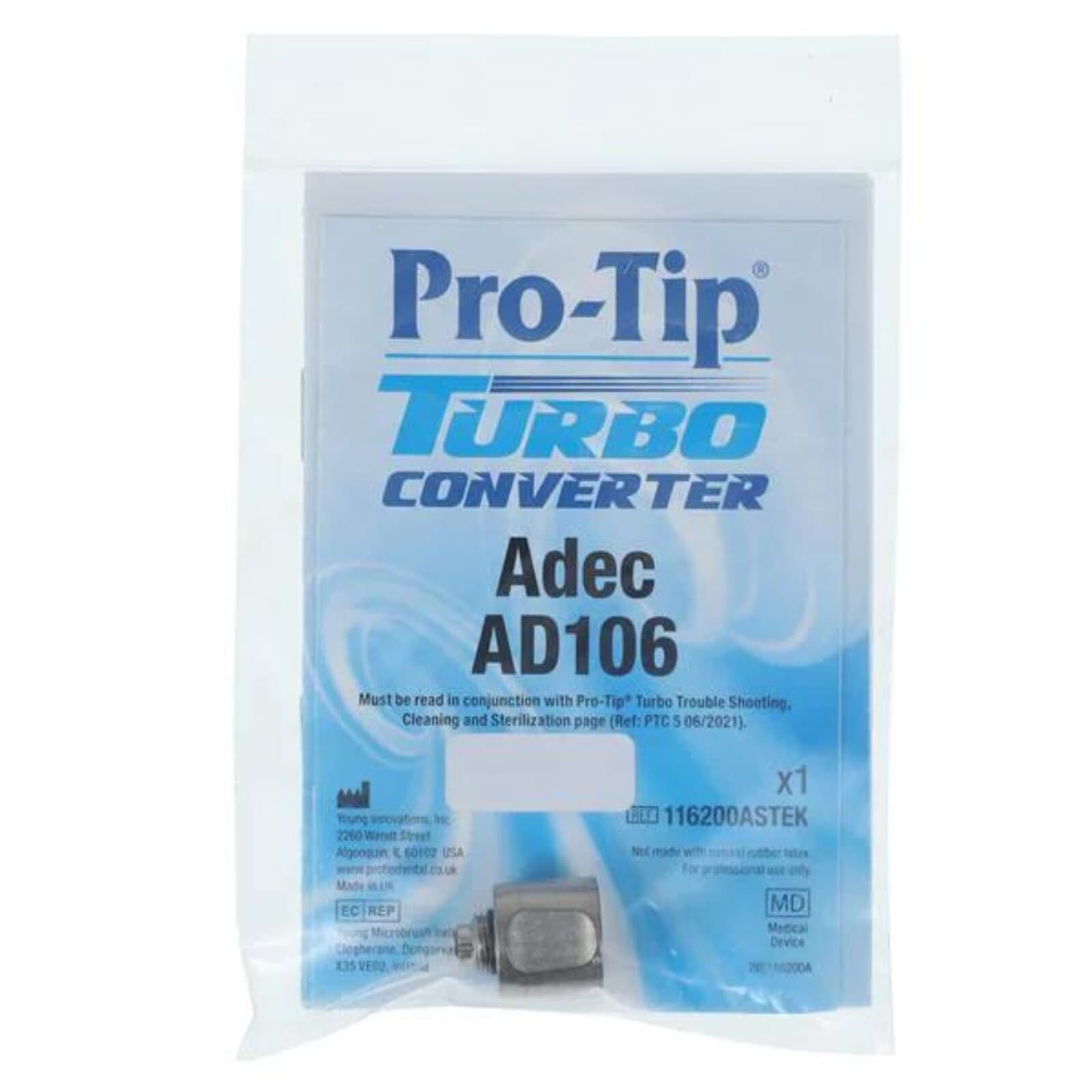 Medicom SafeJet Disposable Air/Water Syringe Tip, A-dec Converter, 1/Pk, 1007090 thumbnail 2