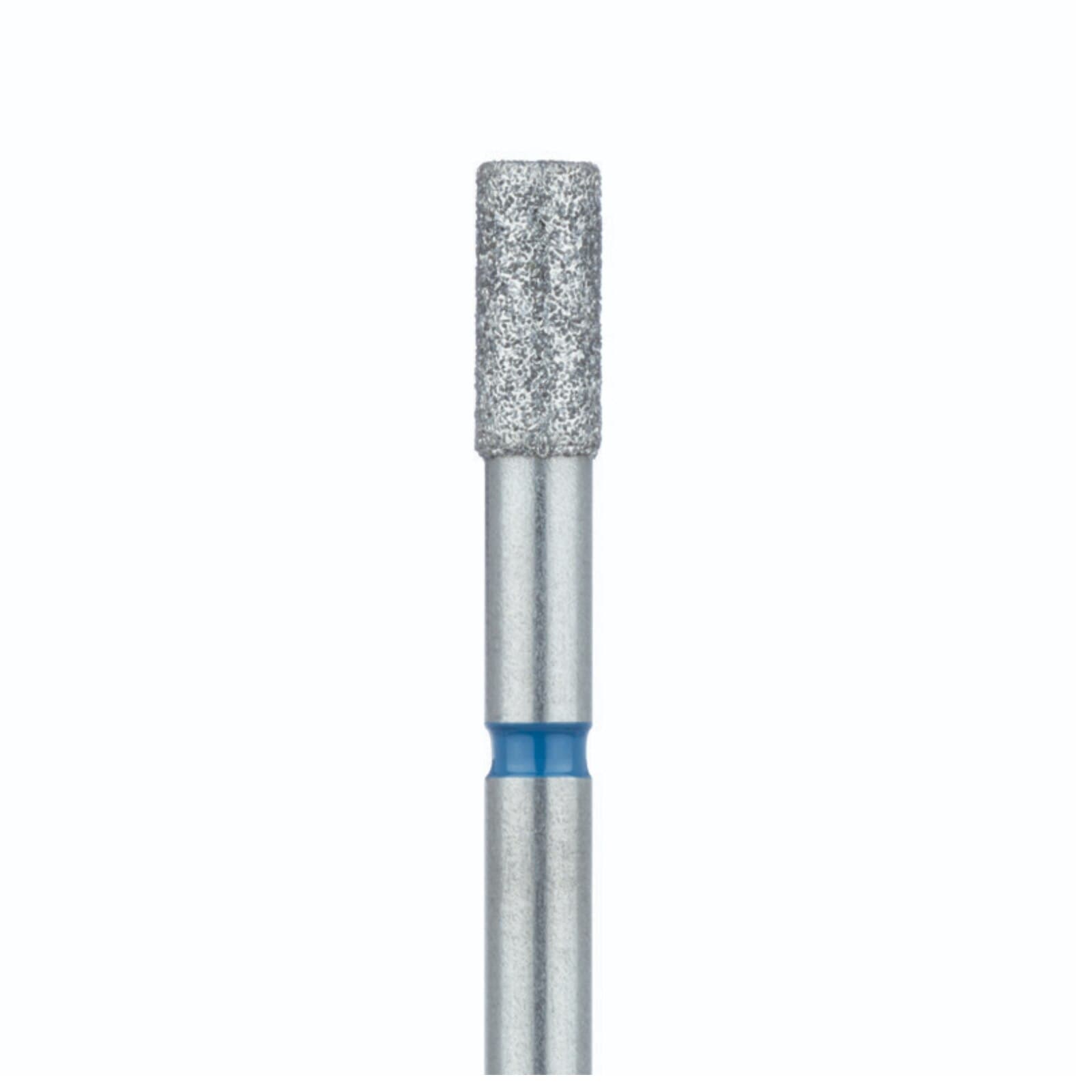 Meisinger 837-027-FG Diamond Bur, FG, Medium Grit, Blue Ring, Cylinder Flat End, 2.7 mm Head Diameter, 6.0 mm Head Length, 5/Pkg - Diamond Instruments – FG, Medium, Blue, Cylinder, Flat End, 5/Pkg - 837-027-FG, 2.7 mm Head Diameter, 6.0 mm Head Length - Image 1