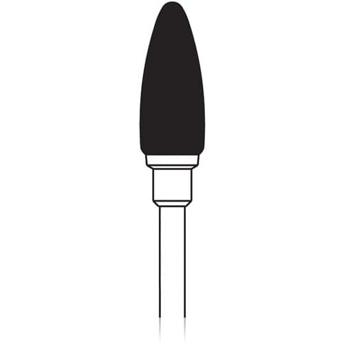 NTI Universal Cutter, Regular Cross Cut (E), Flame Shape, 6.0 mm x 14 mm, HP Shank, Blue Ring, UC251E-060L thumbnail 3