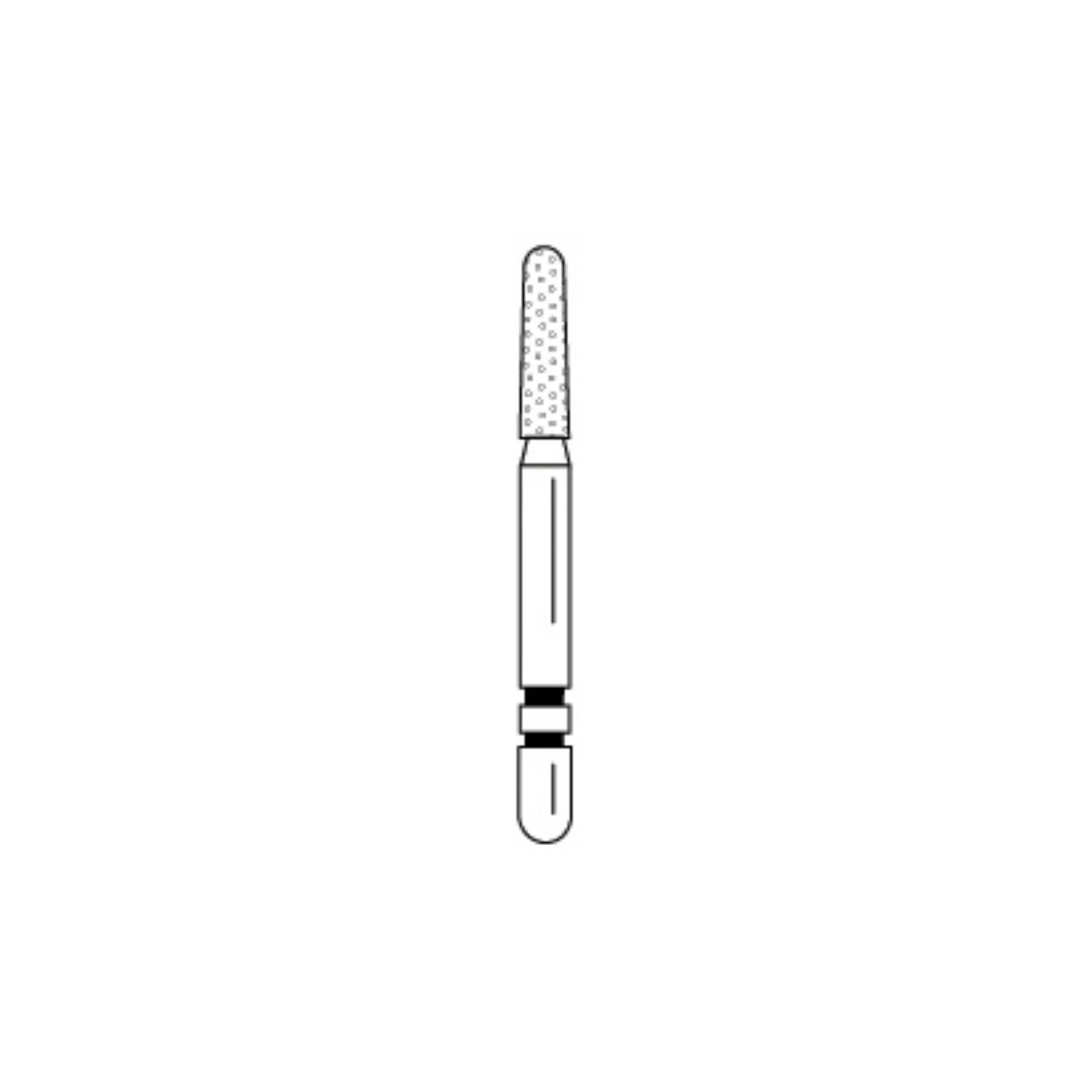 Two Striper Diamond Bur FG #783.6, Coarse, Green Ring, Round-End Taper, 1.6 mm Major/1.3 mm Minor Diameter, 6.0 mm Length, 5/Pkg (2015426) thumbnail 2