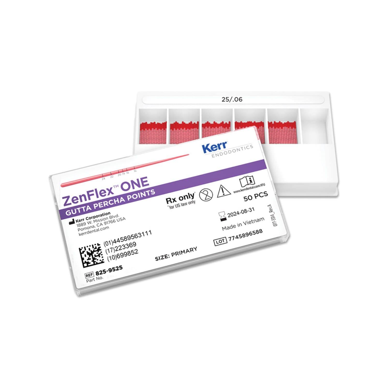 ZenFlex Gutta Percha Points, .04 Taper, Size 40 (ISO 0.40), Black, 50/Pack, 825-9440 thumbnail 2