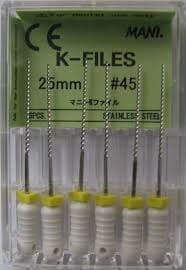 Mani K-File, Stainless Steel, 25 mm, #45, White, 6/Pk, MK2545 thumbnail 6