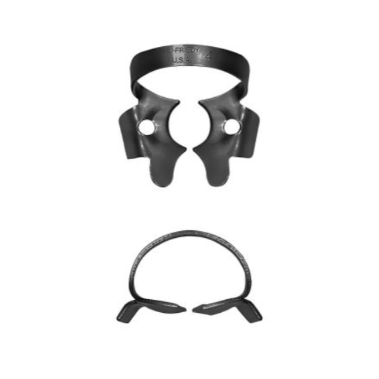 Hu-Friedy Black Line Rubber Dam Clamp #4, Winged, Upper Molars, RDCM4X thumbnail 2
