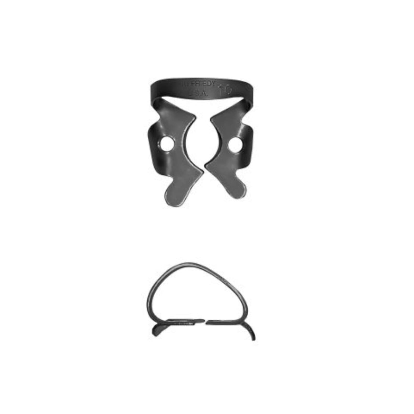 Hu-Friedy Black Line Rubber Dam Clamp #10, Winged Molar, Small Upper Left/Lower Right Molars, RDCM10X thumbnail 2