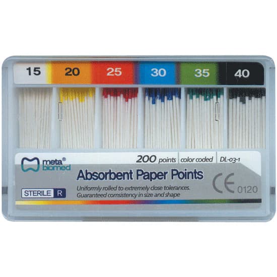 Kerr Endodontics Absorbent Paper Points, ISO #15, White, Standard 0.02 Taper, Presterilized, 200/Pk, 13971 thumbnail 3