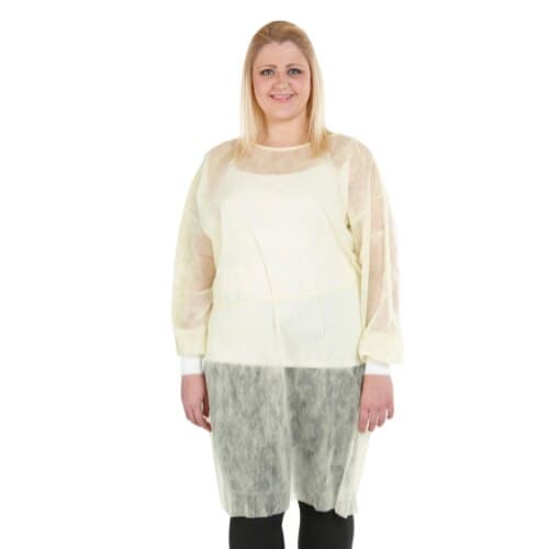 SafeWear Form-Fit Disposable Isolation Gown, Extra Large, Sunny Yellow, 12/Pk, 8113-D thumbnail 8