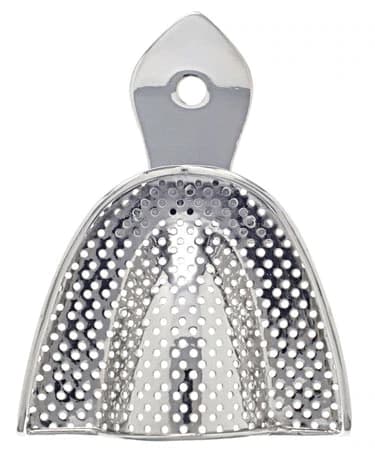 Bosworth SS Edentulous Impression Tray #8, Perforated, Small Lower, 0921344 - Keystone Industries - Edentulous Impression Trays - Image 1