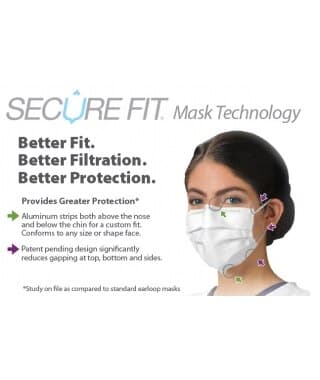 Isofluid SecureFit Earloop Surgical Face Mask, ASTM Level 1, Lavender, 50/Box, GCILVSF thumbnail 14