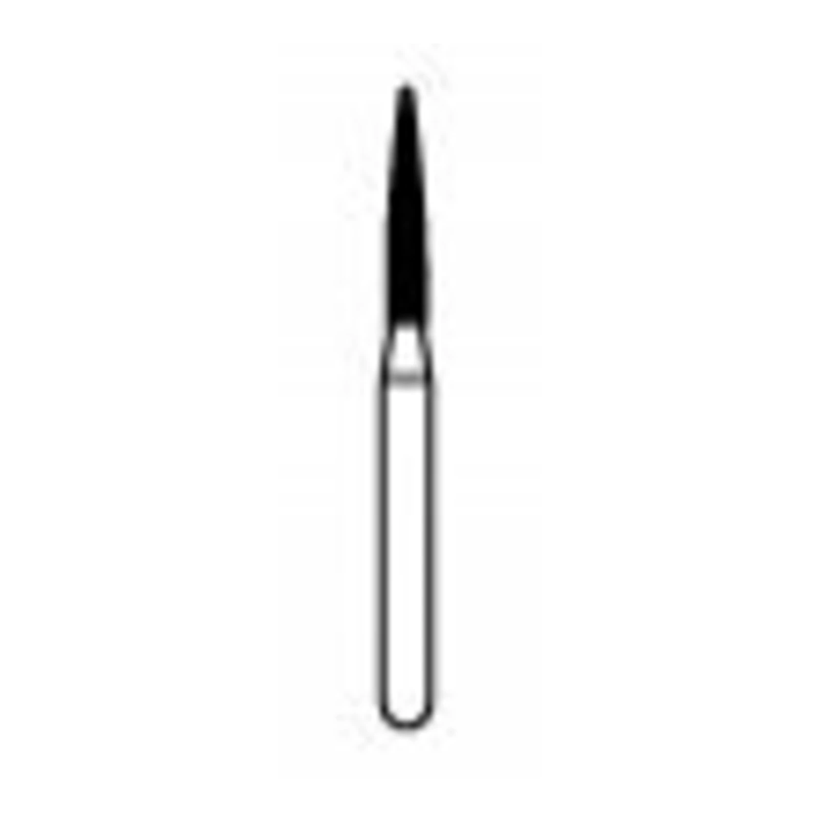 NTI Diamond Bur, FG, Flame, #F888, 1.2 mm, Fine Grit, Red Ring, 5/Pk, F888-012 thumbnail 3