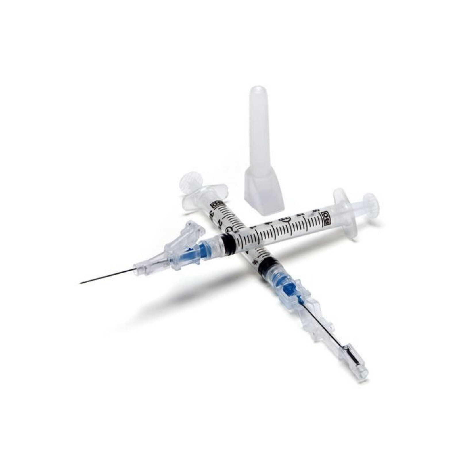 BD SafetyGlide Hypodermic Needle, 25G x 5/8", Blue, Sterile, Low Dead Space, 50/Box thumbnail 2