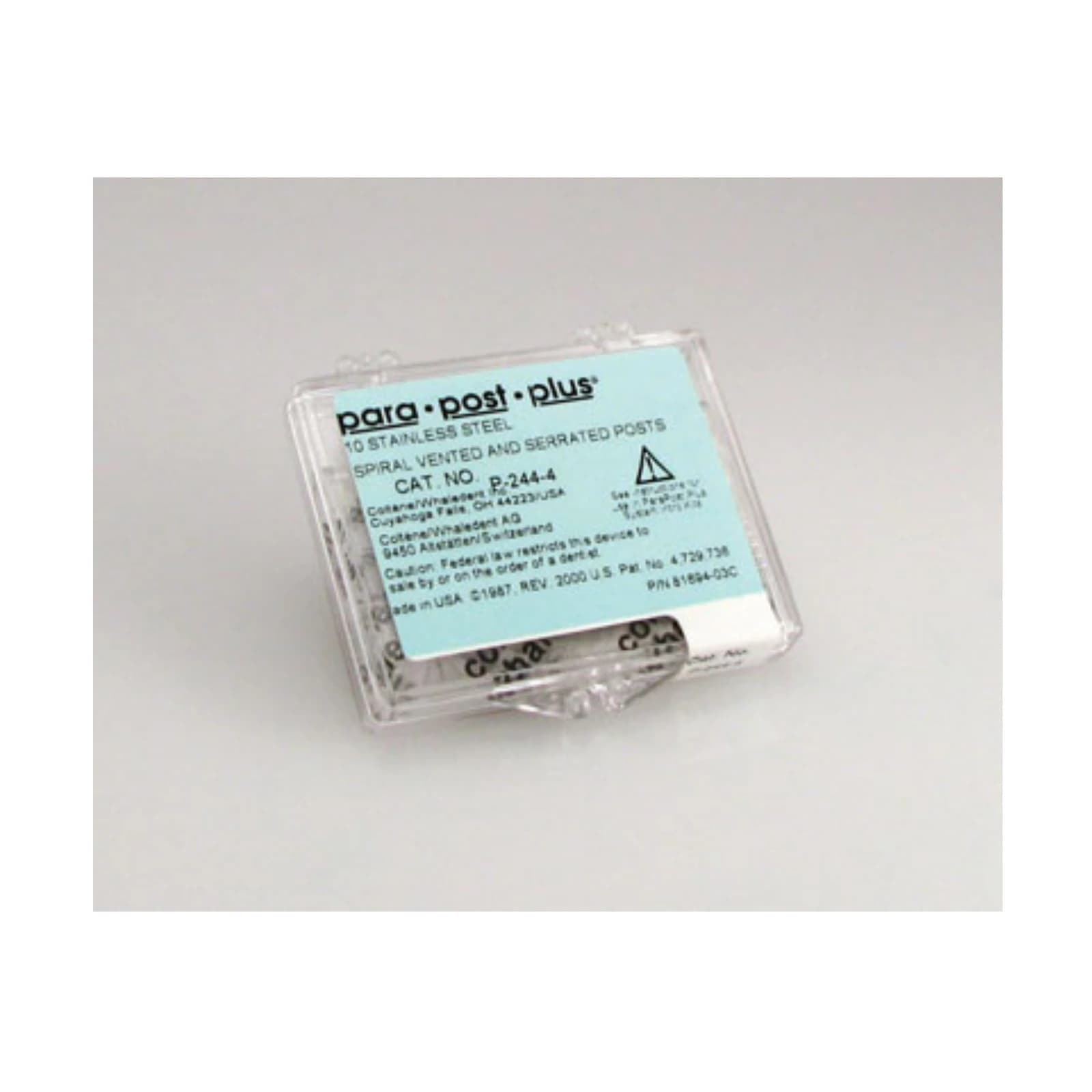 ParaPost Plus Stainless Steel Endodontic Post Refill, Size 7 (.070"/1.75mm), Green, 25/Pk, P244-7B - ParaPost Plus SS Bulk P244-7B Green 25/Pk - Image 1