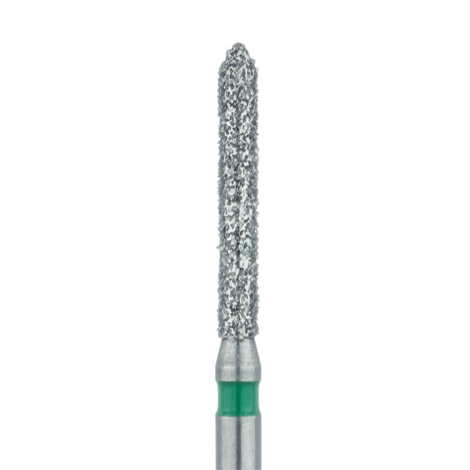 Meisinger 886G-014-FG Coarse Diamond Bur, Friction Grip, Cylinder with Bevel End, 1.4 mm Head Diameter, 10.0 mm Head Length, Green Ring, 5/Pkg thumbnail 3