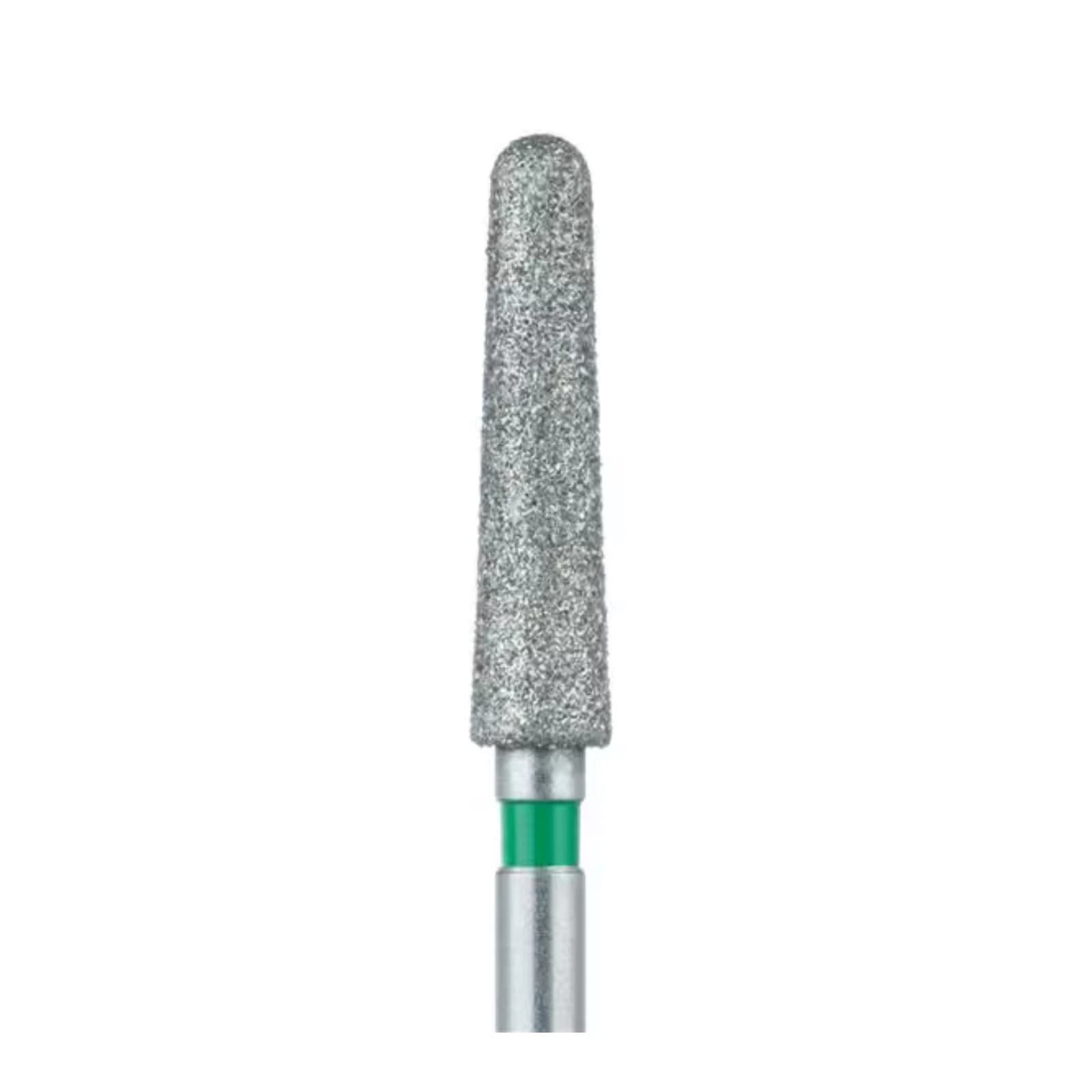 Meisinger FG Zirconia Diamond Bur, 852Z5-024, Coarse (Green), Round End Taper, 2.4mm Head, 5/Pack thumbnail 3