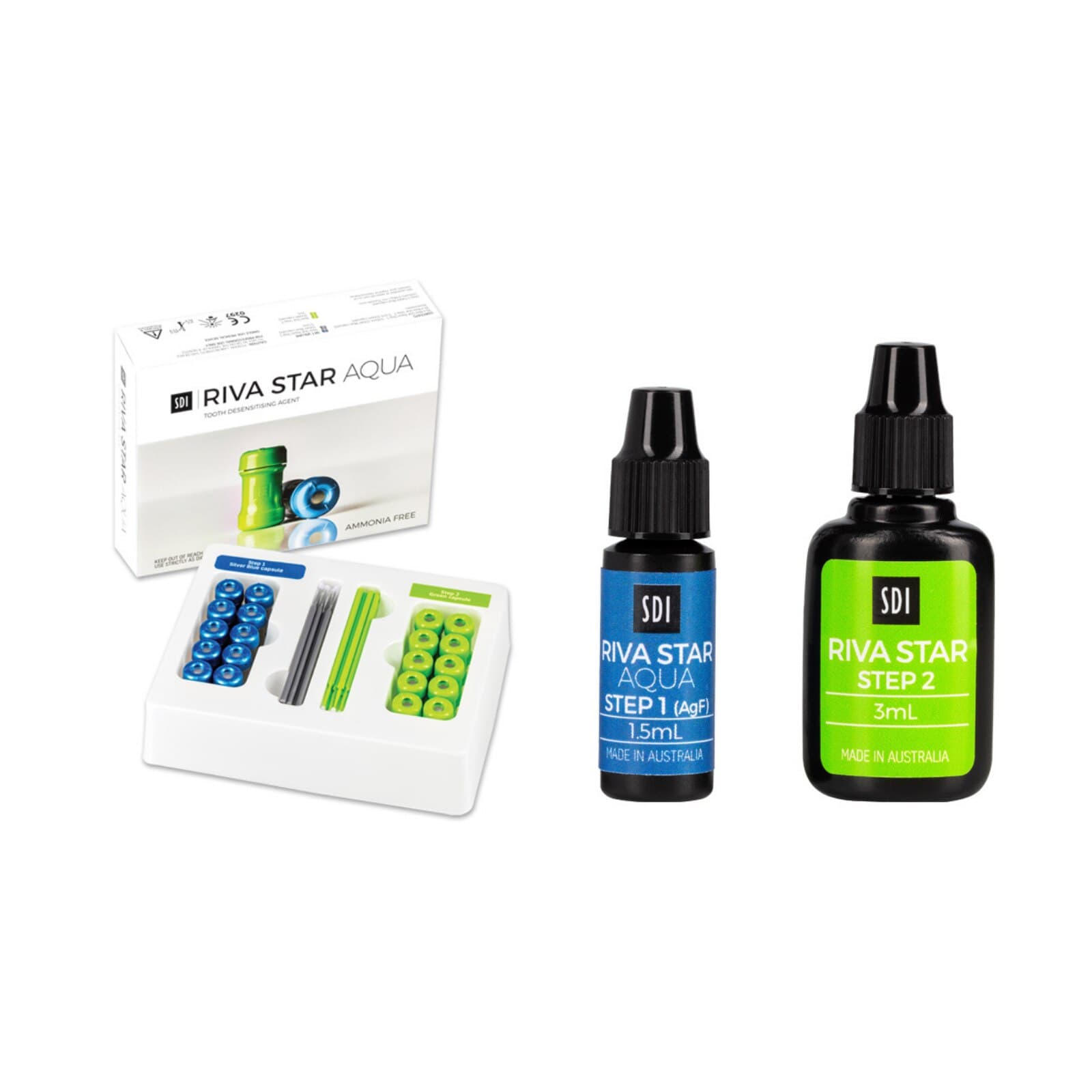 Riva Star Aqua Tooth Desensitizer 2-Step Kit, 10 Patient Capsules, 8800527 thumbnail 2