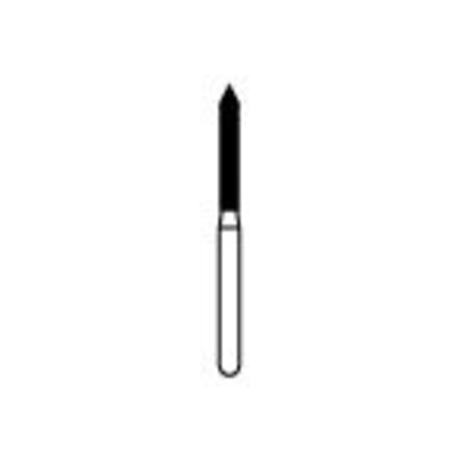 NTI Diamond Bur FG Coarse Beveled Cylinder #886-014, 1.4mm Diameter, 10.0mm Length, Green Ring, 5/Pkg, C886-014 thumbnail 2