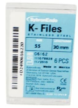 Kerr K-File, Stainless Steel, 30 mm, #55, Red, 6/Pk, 06162 thumbnail 8