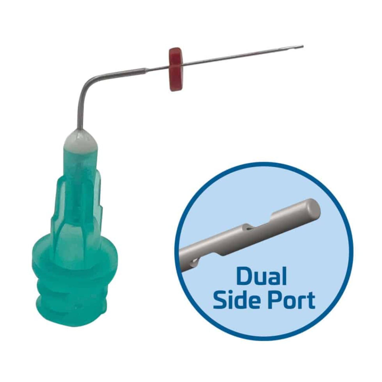 Voyager Endo Irrigating Tips, 31 Gauge, 17mm, Dual Side Port, Green, 50/Pk, #315731 thumbnail 2