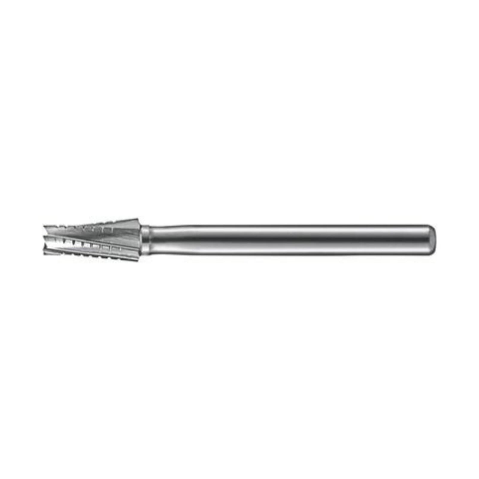 Kerr Carbide Bur #702, Taper Flat End Crosscut, 6 Flutes, HP Shank, 1.6 mm Diameter, 4.1 mm Length, 5/Pk thumbnail 2