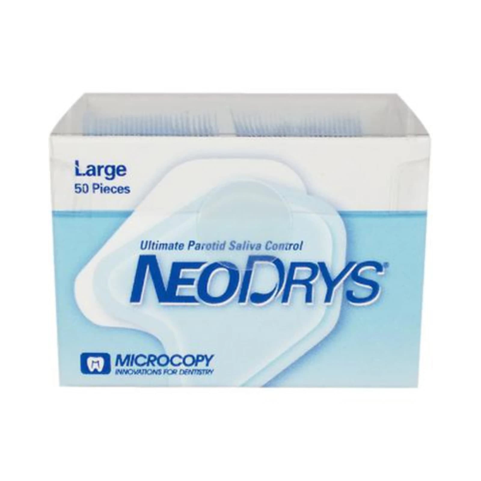 Microcopy NeoDrys Original Saliva Absorbent Cotton Roll Substitute, Large, Blue, 50/Pk, DYL thumbnail 10