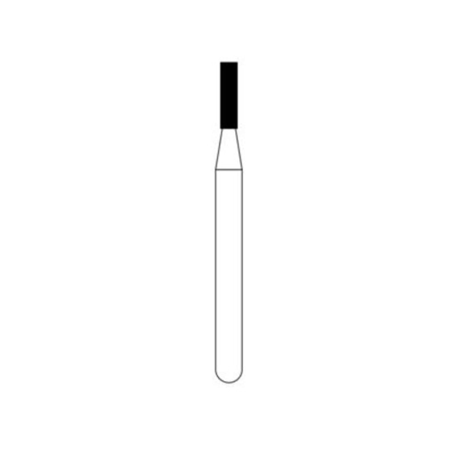 NTI FG Diamond Bur, Medium Grit, Flat End Cylinder, 0.8 mm Diameter, 3.0 mm Length, Friction Grip, 5/Pkg, M835-008 thumbnail 2