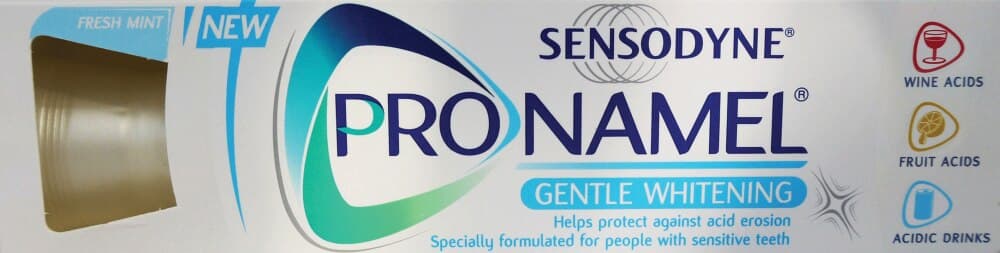 Sensodyne ProNamel Gentle Whitening Toothpaste, 0.8 oz Tubes, 36/Case thumbnail 2