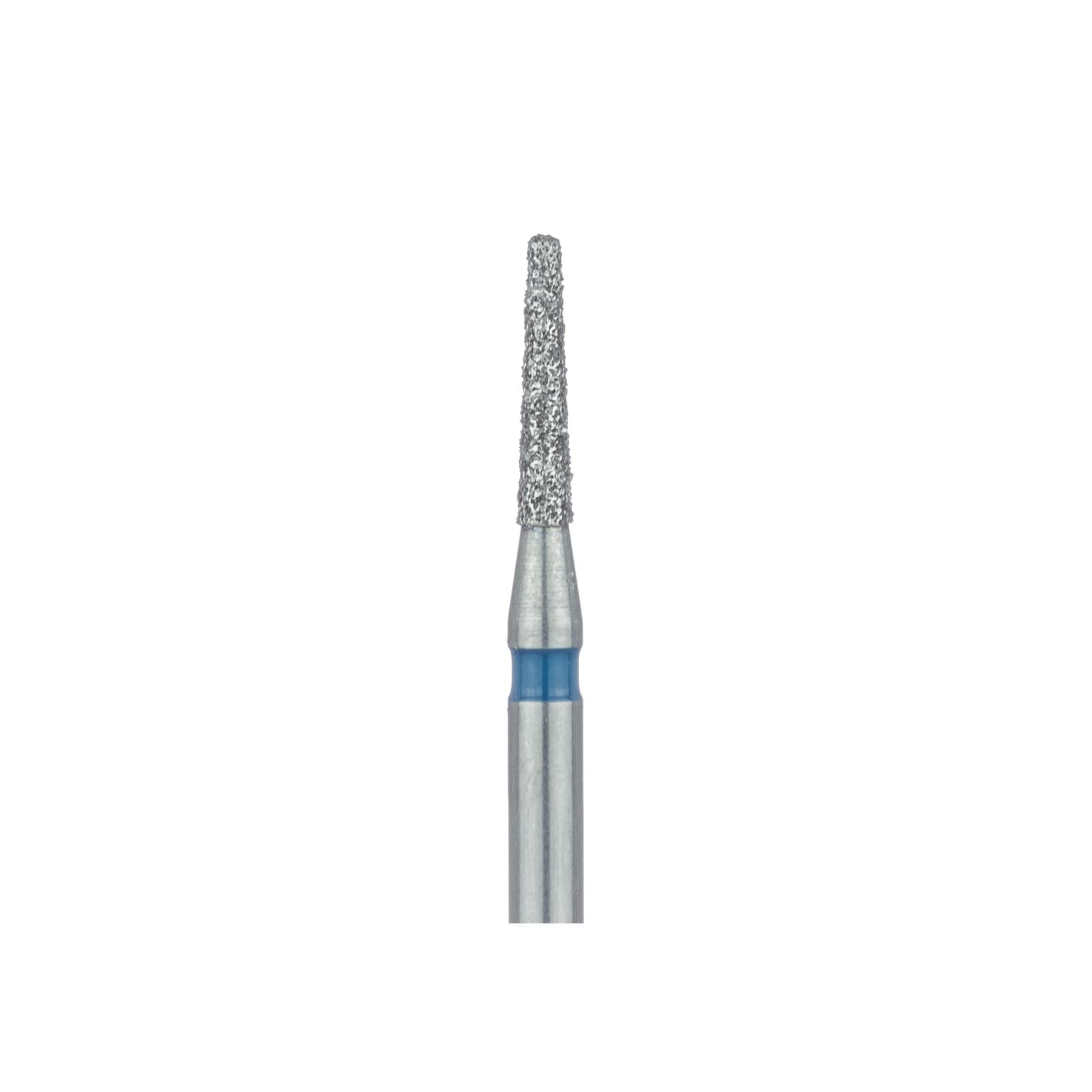 Meisinger 846-012-FG Medium Grit Flat End Taper Diamond Bur, Friction Grip, 1.2 mm Head Diameter, 6.0 mm Head Length, Blue Ring, 5/Pkg - Diamond Instruments – FG, Medium, Blue, Cone, Flat End - 846-012-FG, 1.2 mm Head Diameter, 6.0 mm Head Length, 5/Pkg - Image 1