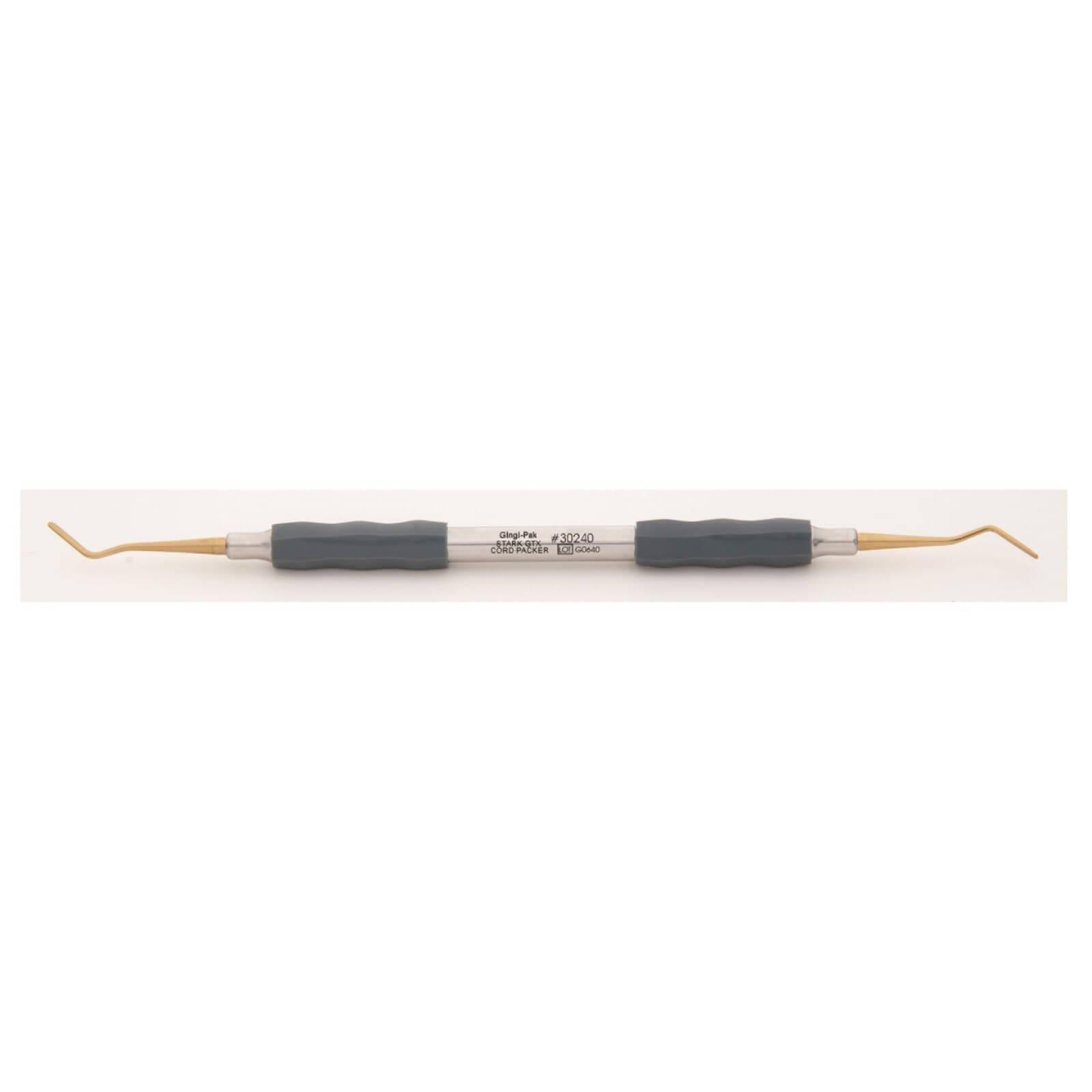 Gingi-Pak Stark Cord Placer, Posterior/Anterior, Double End, Silicone Handle, GTX Nonstick Coating, #30240 - Stark Cord Placer GTX Posterior/Anterior - Image 1