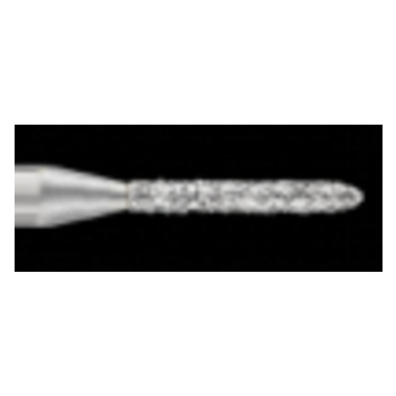 SS White Piranha Diamond Bur, FG 877-010M, Medium Grit, Modified Beveled Cylinder, Single-Use, 25/Bx thumbnail 2