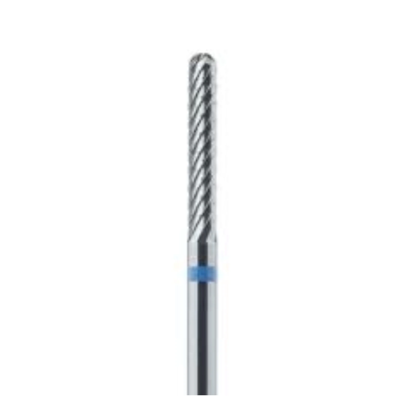 Meisinger Tungsten Carbide Cutter, HM 486GX-023, X-Cut Medium, Cylinder Round End, HP, 2.3 mm Diameter, 14.0 mm Head Length, Blue Ring thumbnail 2