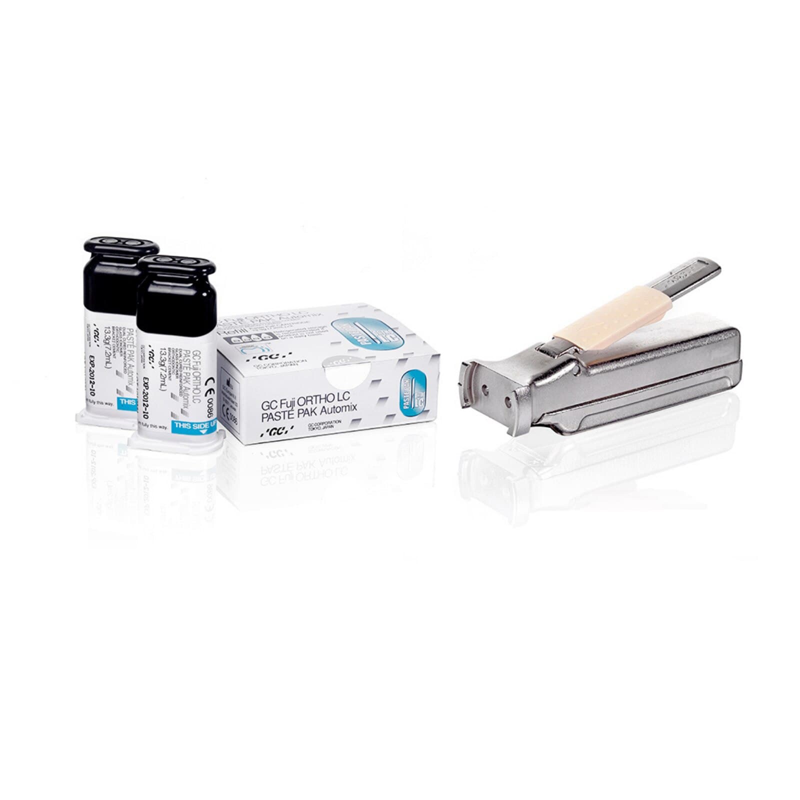 GC Fuji Ortho LC Paste Pak Automix Set SL, Light-Cure Glass Ionomer Orthodontic Cement, 7.2mL Cartridge with Mixing Tips and Conditioner thumbnail 2