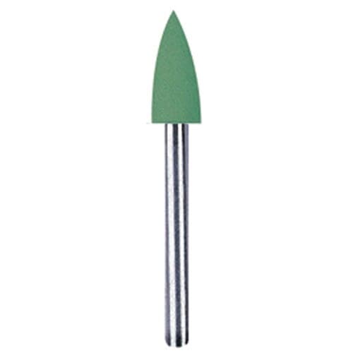 NTI Silicone Polisher, Green, Flame Shape, FG Shank, #060, 10/Pk, P0153-031 thumbnail 4