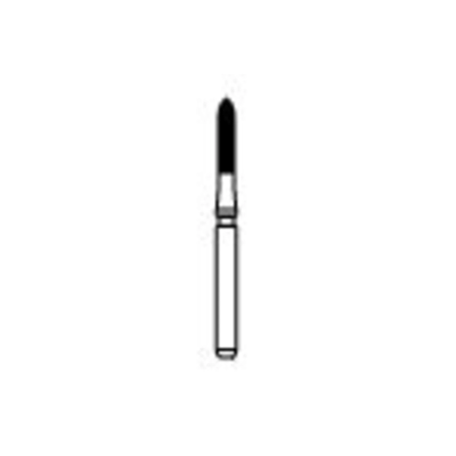 NTI Trimming & Finishing Carbide Bur, FG, Beveled Cylinder, 12 Flute, 1.2 mm Diameter, 5/Pkg, #H282-012 thumbnail 2