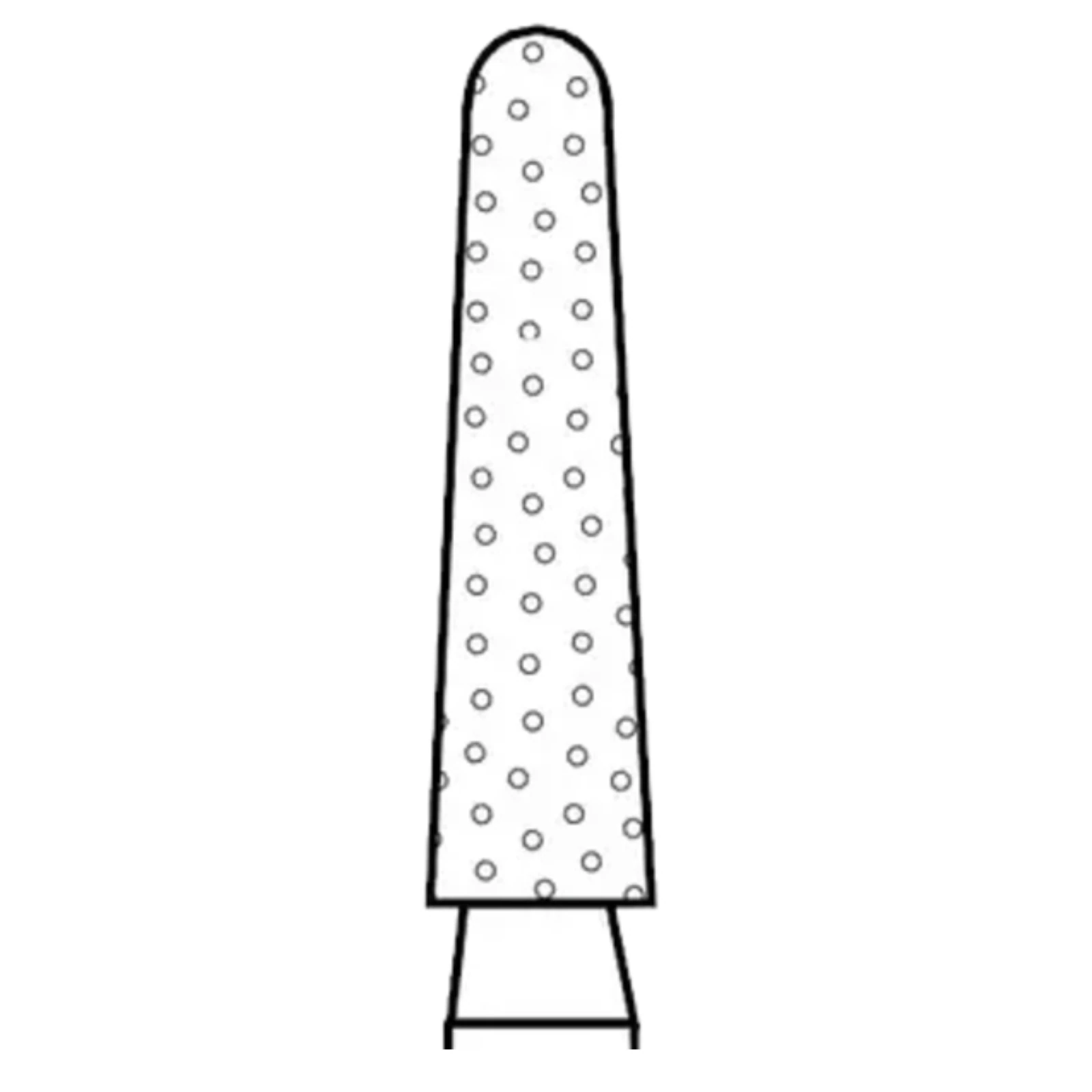 Two Striper Diamond Bur, FG, Round-End Taper, 780.7, Coarse, Green, 2.1 mm Major / 1.4 mm Minor Diameter, 7.0 mm Length, 5/Pk, 2015463 thumbnail 3