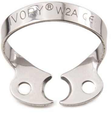 Hygenic Rubber Dam Clamp, #W2A, Wingless, Gloss Finish, for Premolars and Upper Incisors, 1/Pk, H02775 thumbnail 3