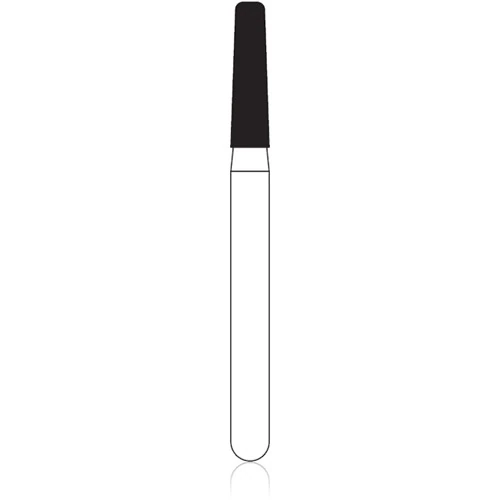 NTI Diamond Bur FG Medium Flat End Taper #847-010 (M847-010), 1.0 mm Diameter, 8.0 mm Length, 5/Pack thumbnail 2