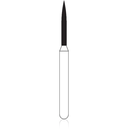 NTI Diamond Bur, FG, Flame, # SF862, 0.9 mm, Super Fine, Yellow, 5/Pk, SF862-009 thumbnail 3