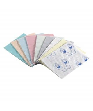 Crosstex Professional Regular Patient Towels, 3-Ply Tissue, 19" x 13", Blue, 500/Case, WTXBL thumbnail 3