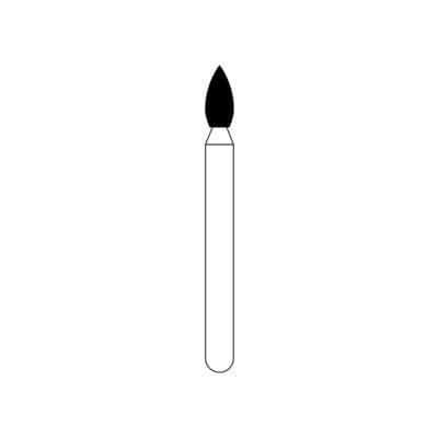 NTI Diamond Bur FG Super Coarse Pointed Football #368-016 (SC368-016), 1.6 mm Diameter, 3.5 mm Head Length, 5/Pack thumbnail 2