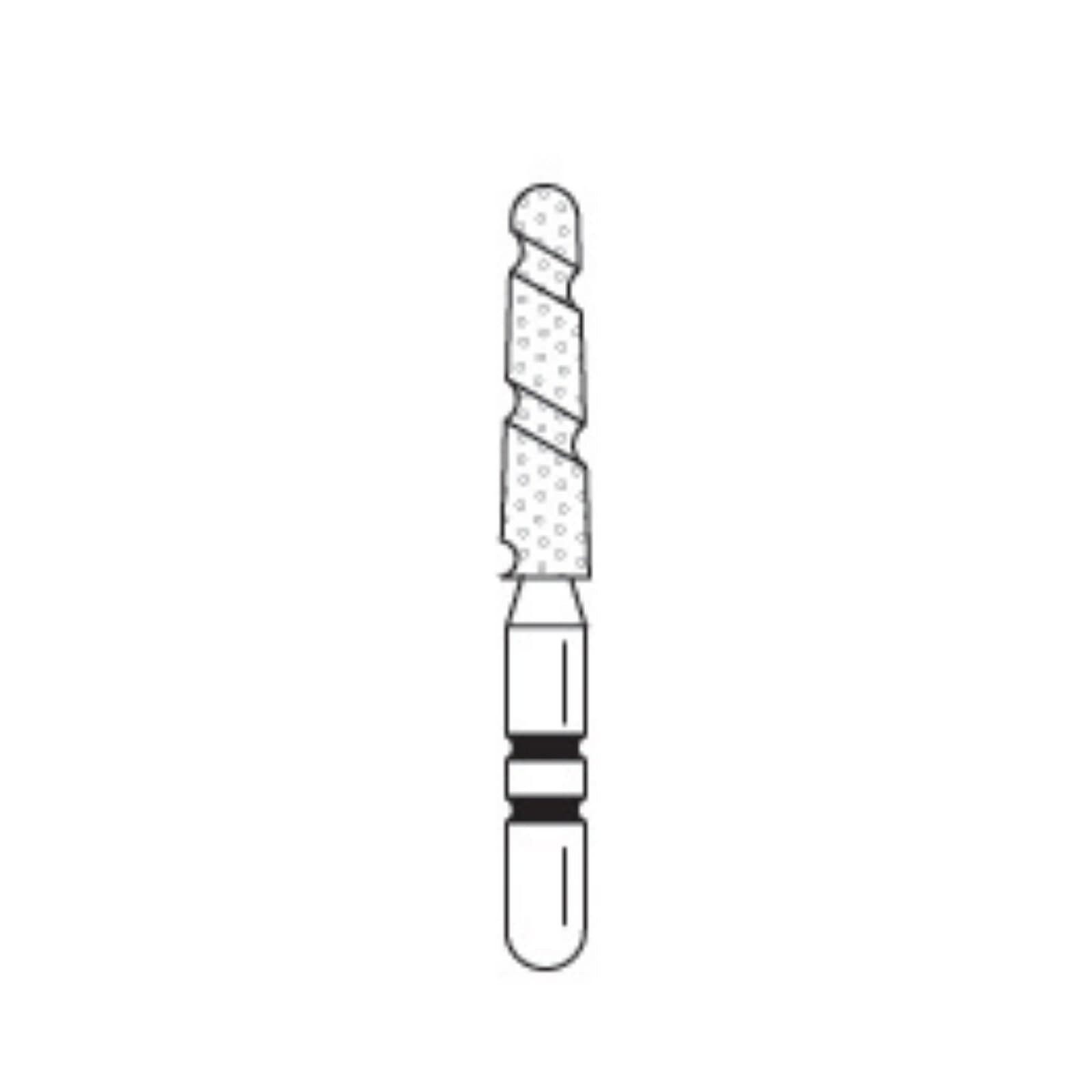 Two Striper TS2000 ShortCut Diamond Bur, FGSS, Round-End Taper, #2005.8 S, Coarse, Green, 1.8 mm, 5/Pk, 2000142 thumbnail 3