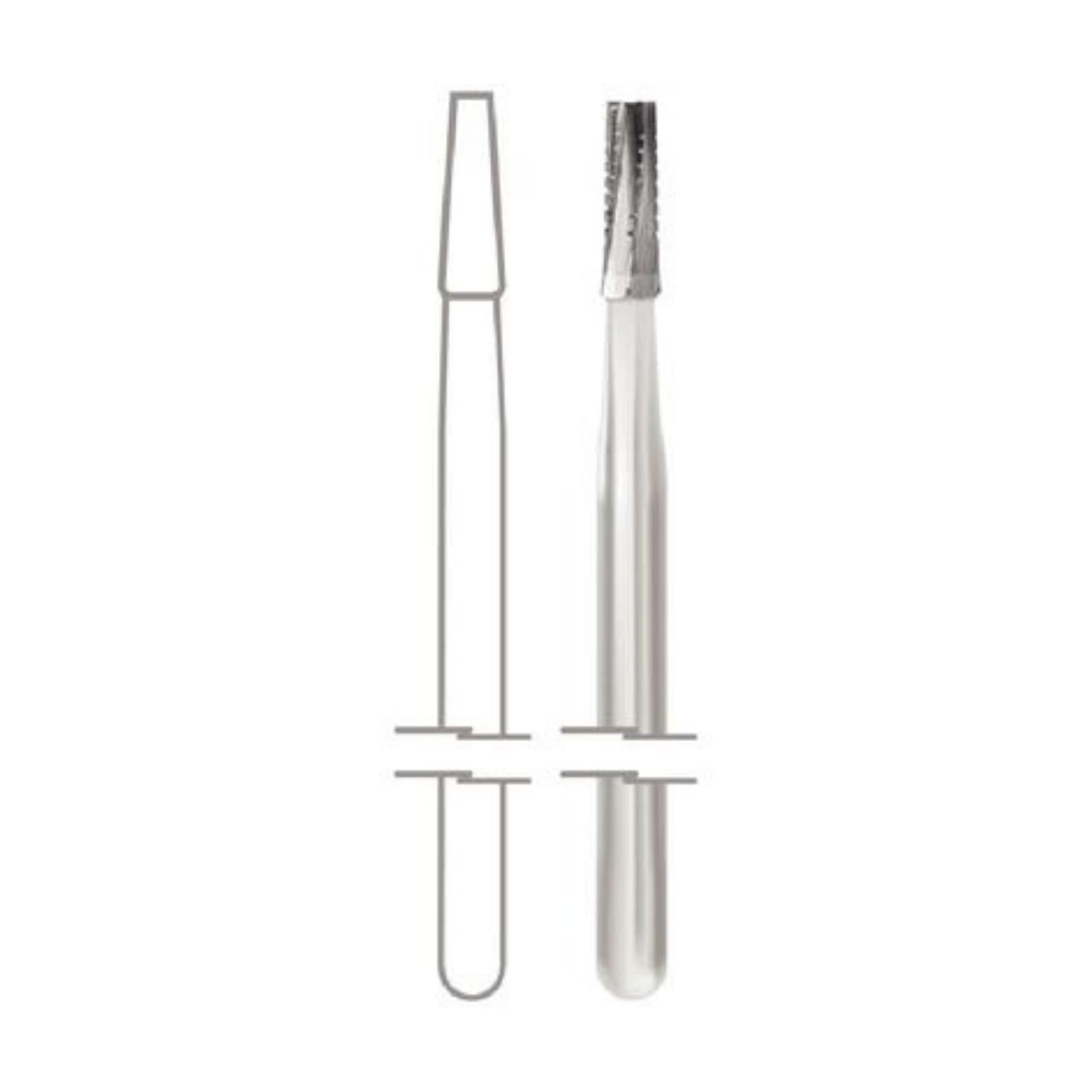 Midwest Oral Surgical Carbide Bur FGOS 702-L, Taper Flat End Crosscut, Long, 1.6mm Diameter, 10/Pk, 389651 thumbnail 2