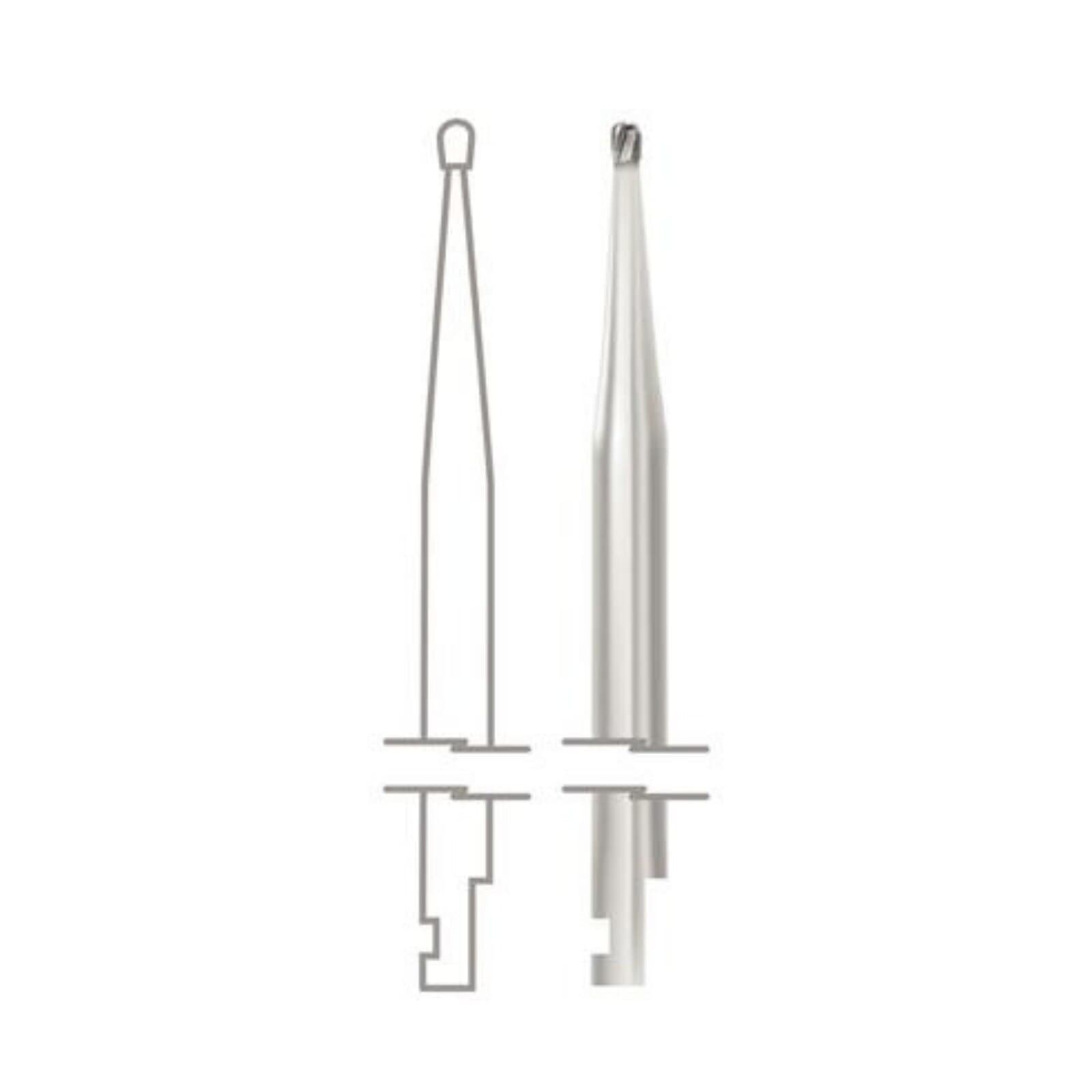 Midwest Oral Surgical Carbide Bur, LAOS #1 Round, 0.8 mm Diameter, 10/Pk, 389992 thumbnail 2