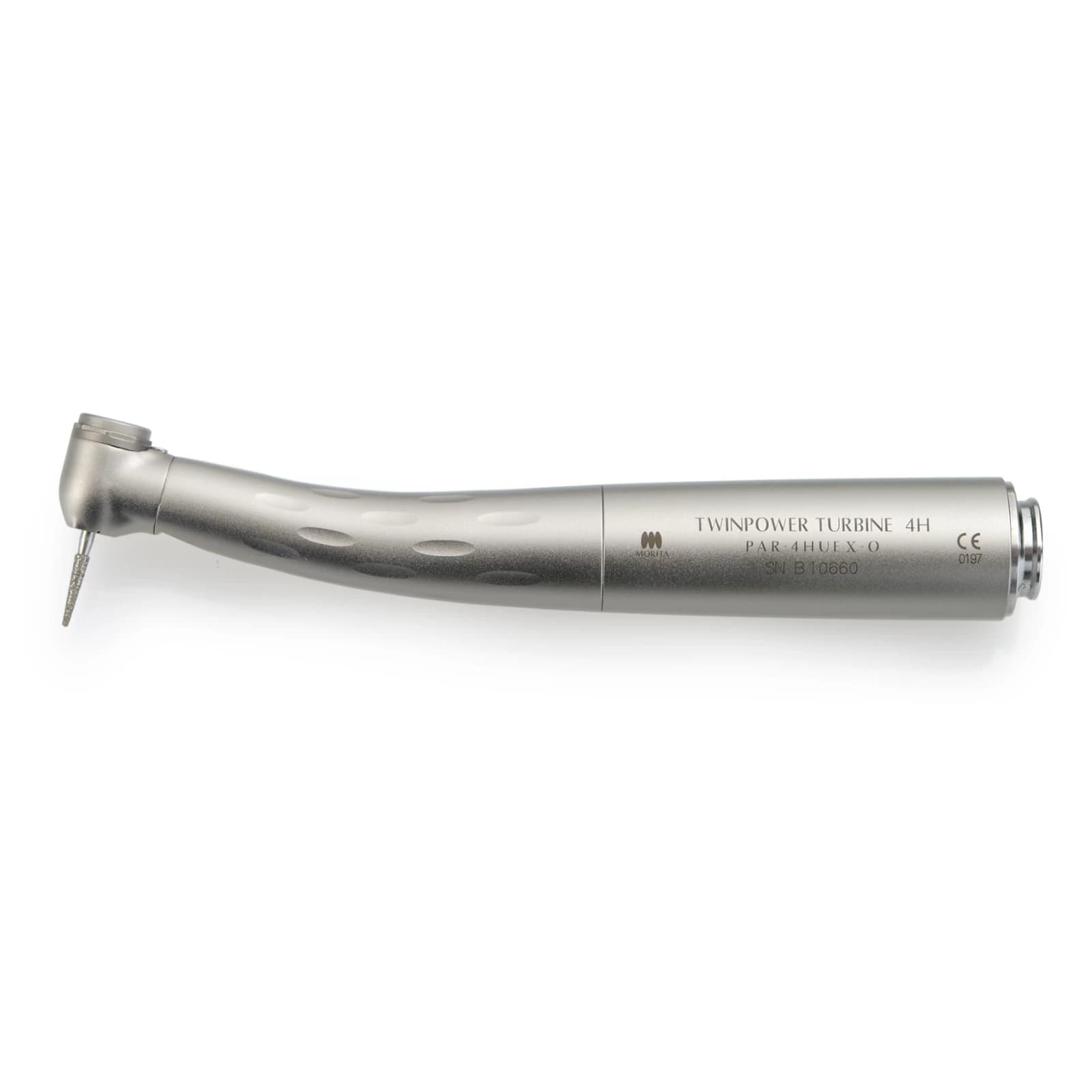 TwinPower Turbine UltraE High Speed Air Handpiece, Mini Head, Contra Angle, Autochuck Push Button, LED Light, Triple Spray, 4H PAR-4HUEX-O thumbnail 3