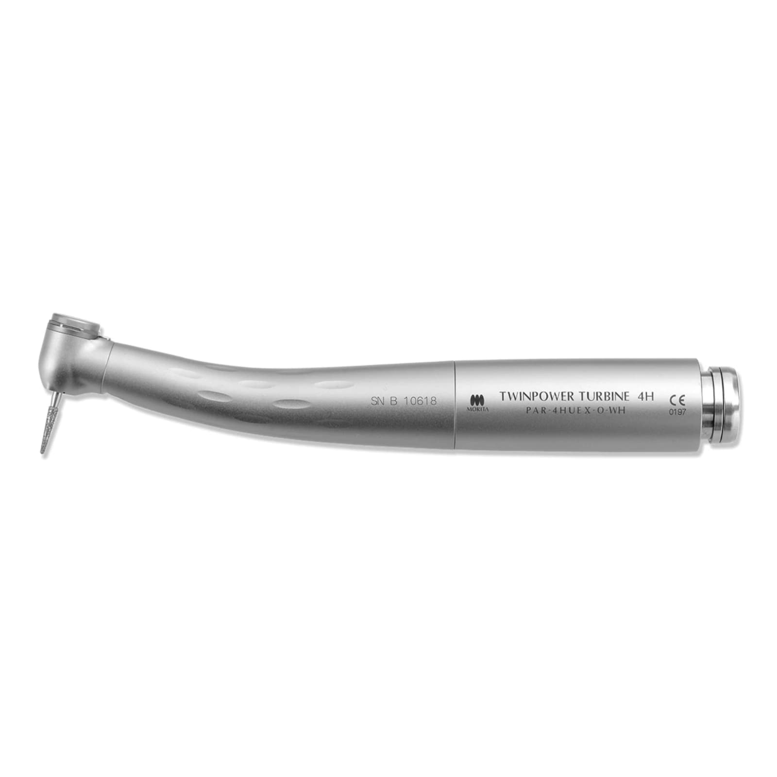 TwinPower Turbine UltraE High Speed Air Handpiece, Mini Contra Angle, Autochuck Push Button, LED Light, Triple Spray, W&H RotoQuick, 4H PAR-4HUEX-O-WH thumbnail 2